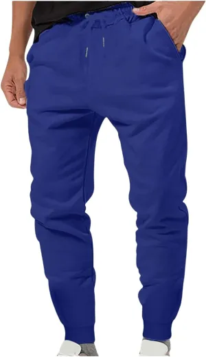 Outdoor Sweatpants for Men Tactical Stretchy Joggers Workout Gym Pants Casual Slim Fit Tapered Trousers Drawstring