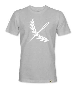 OVERSIZED IMPERIAL TEE - HEATHER GREY/WHITE