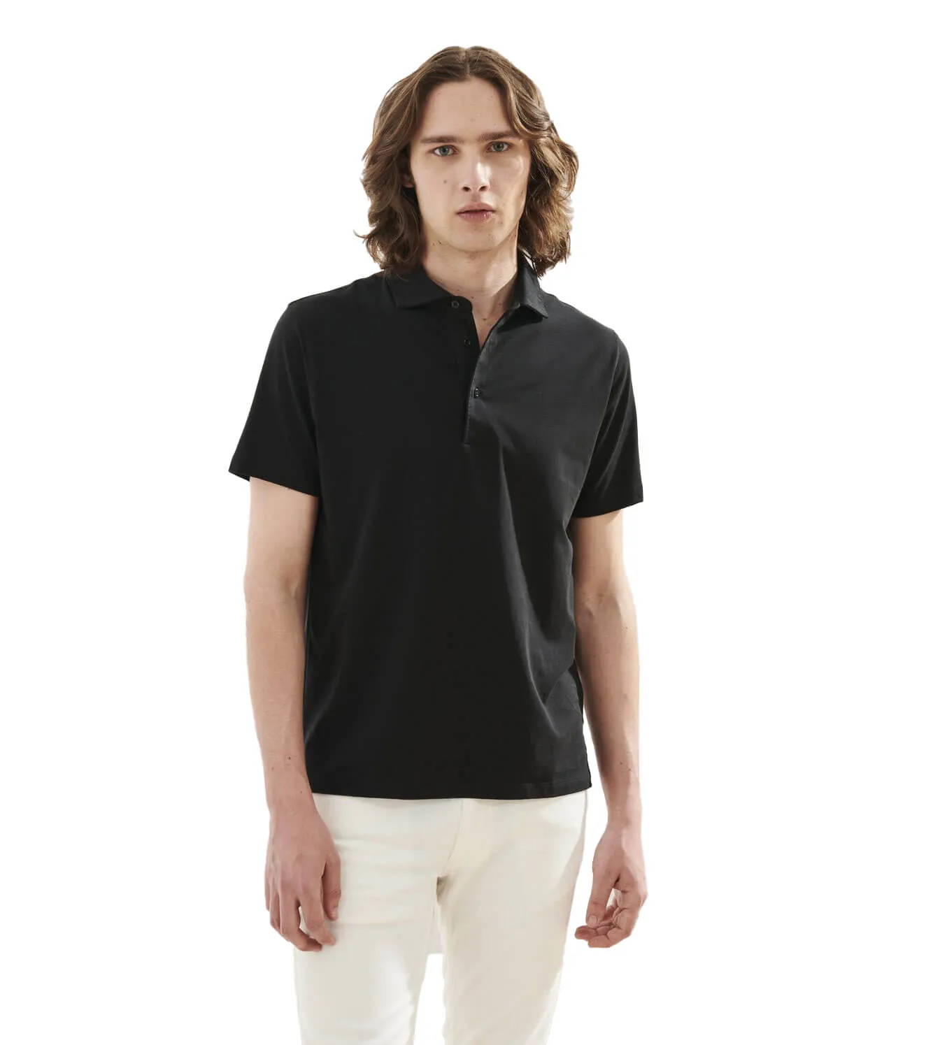 PATRICK ASSARAF Pima Stretch Short Sleeve Polo  Colors