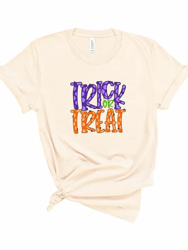 Plaid Trick of Treat Bella Canvas Graphic Tee