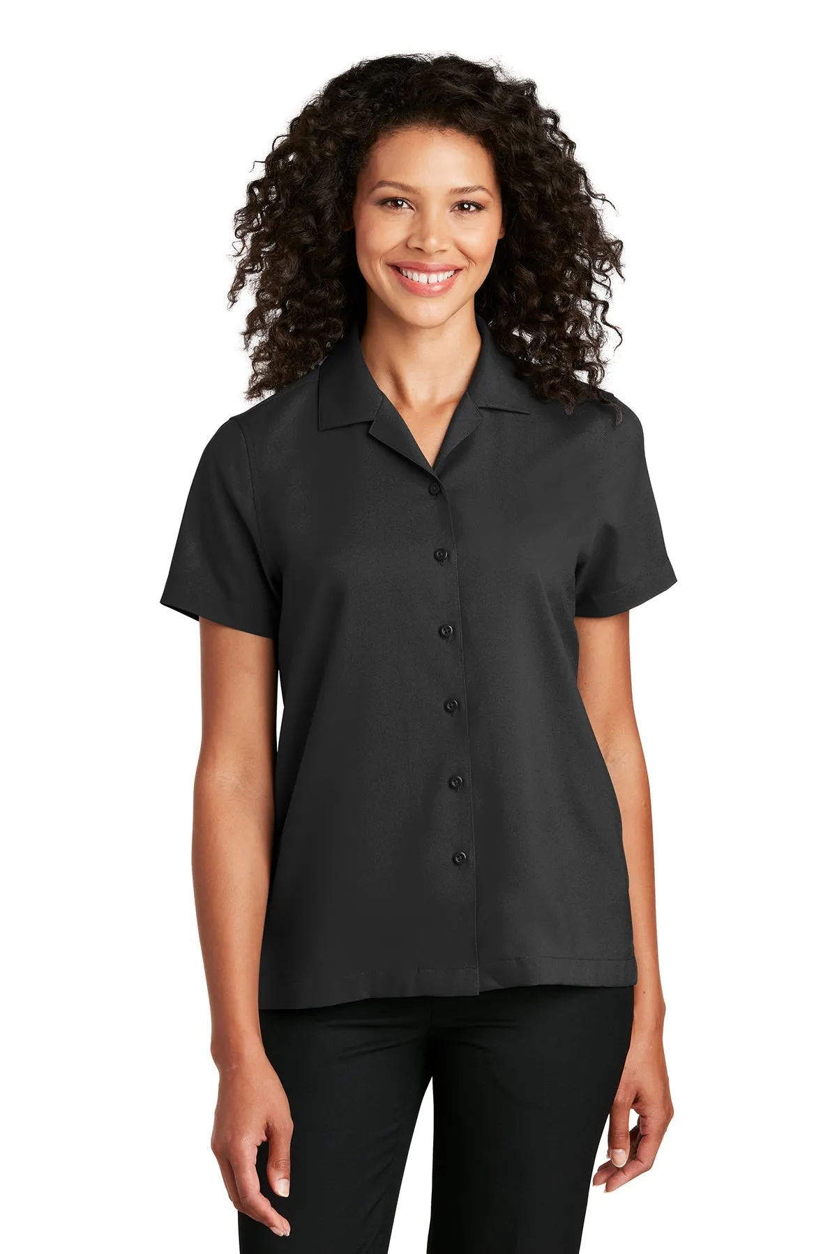 Port Authority Ladies Short Sleeve Custom Performance Shirts, Black