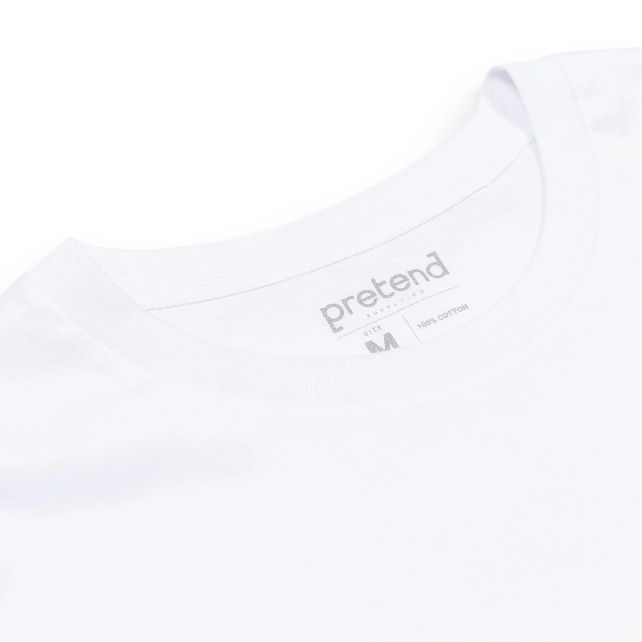 Pretend Brackets Chest T-Shirt - White
