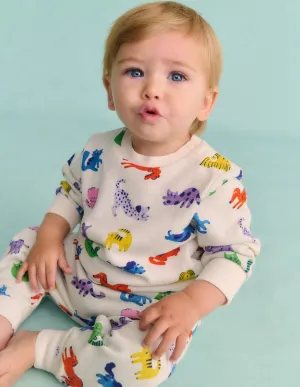 Printed Sweatshirt-Multi Spaced Rainbow Pets