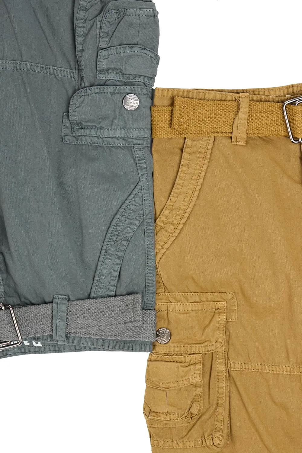 Raw X Boys Cargo Shorts 8-18 | 100% Cotton Belted Twill Boys, Teen and Youth Cargo Short |