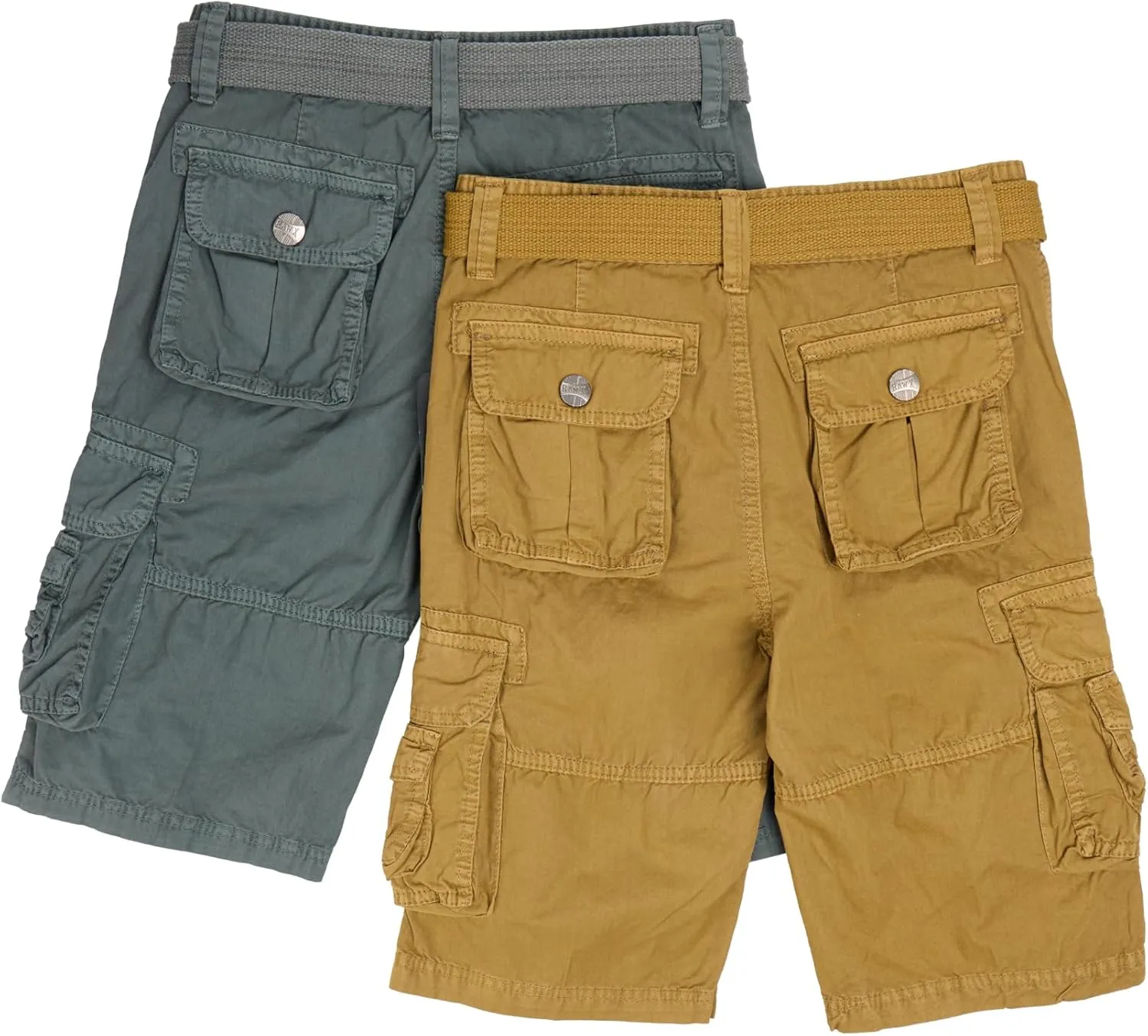 Raw X Boys Cargo Shorts 8-18 | 100% Cotton Belted Twill Boys, Teen and Youth Cargo Short |