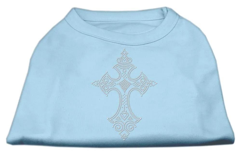Rhinestone Cross Shirts Baby Blue S (10)