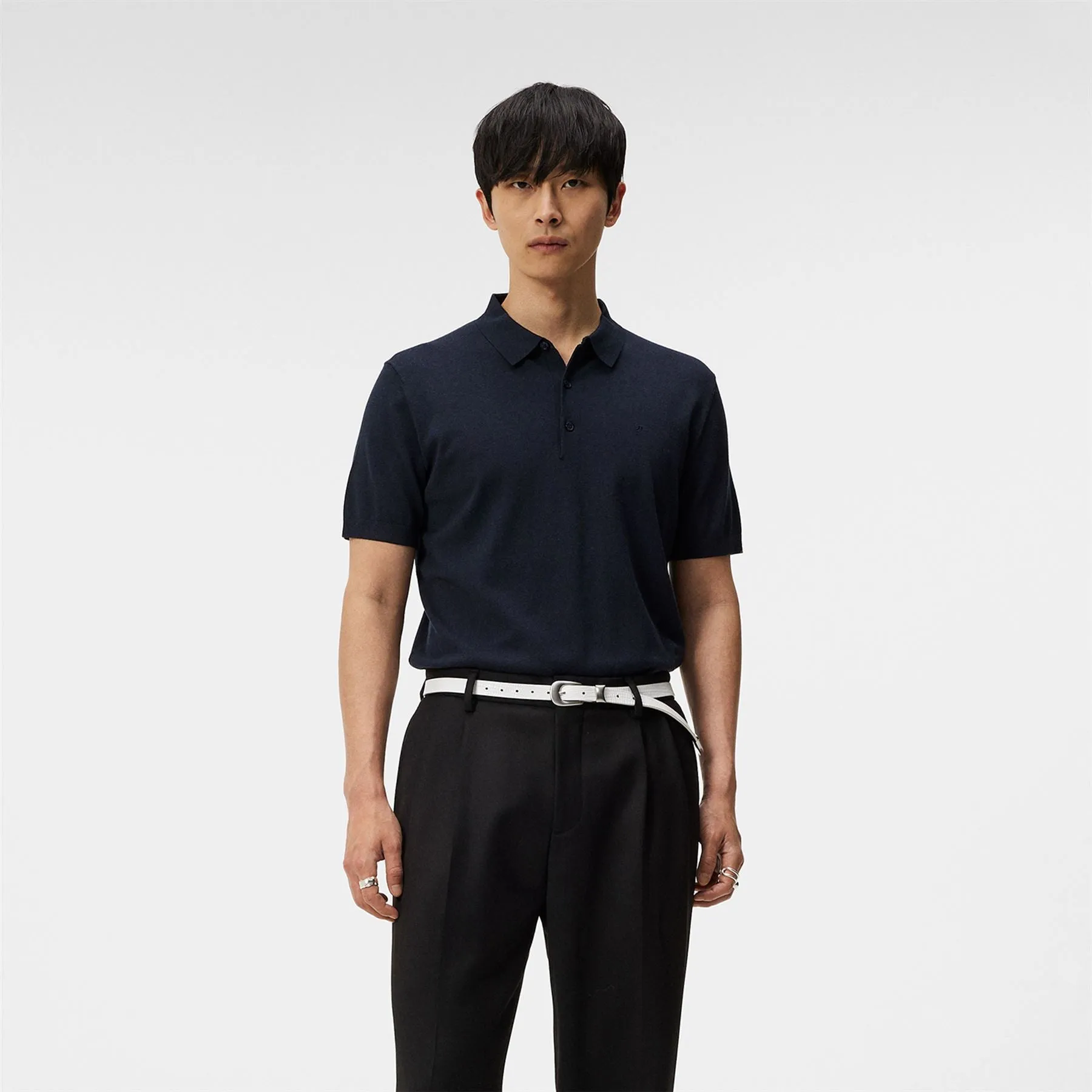 Ridge Rayon Silk Slim Fit Polo JL Navy - SS24