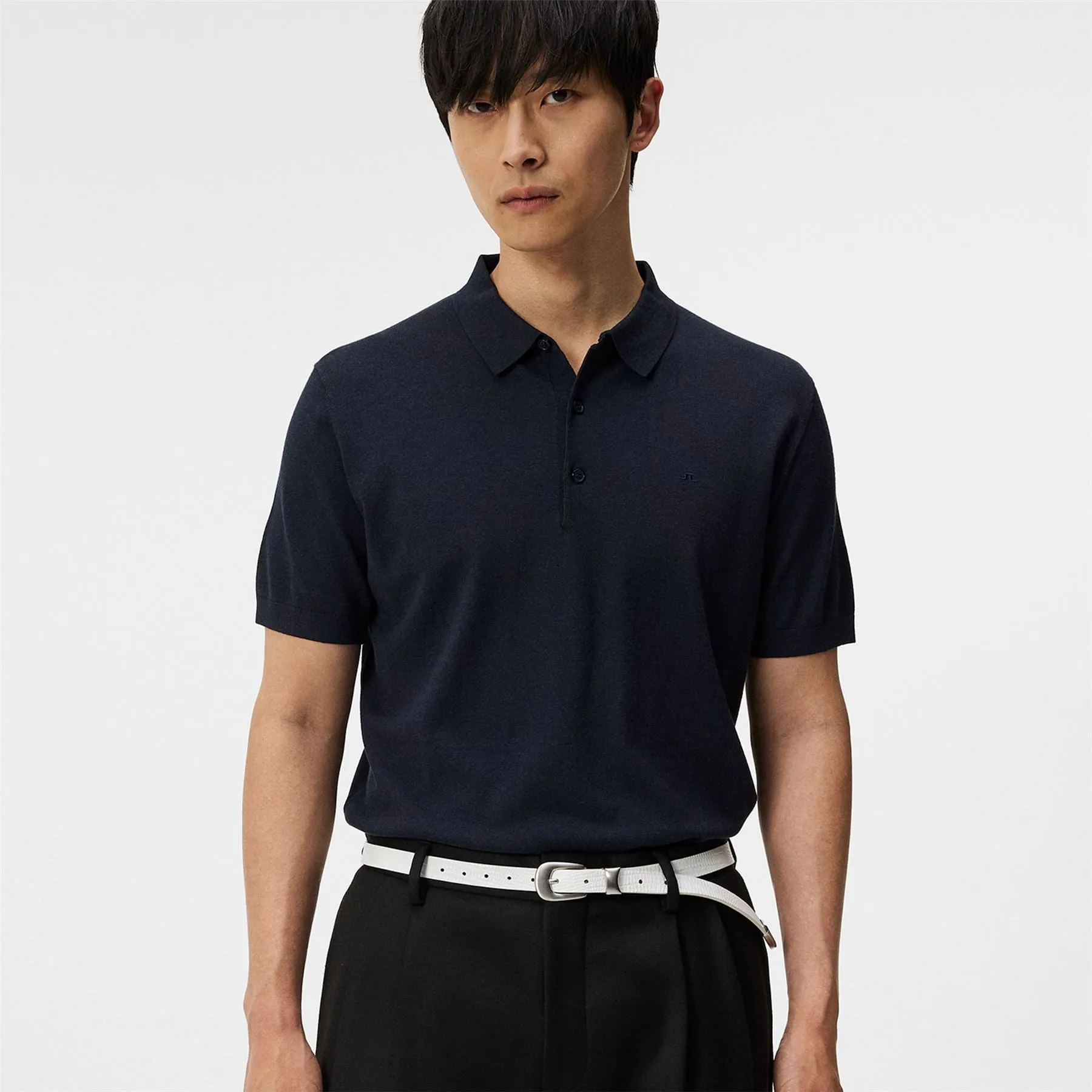 Ridge Rayon Silk Slim Fit Polo JL Navy - SS24