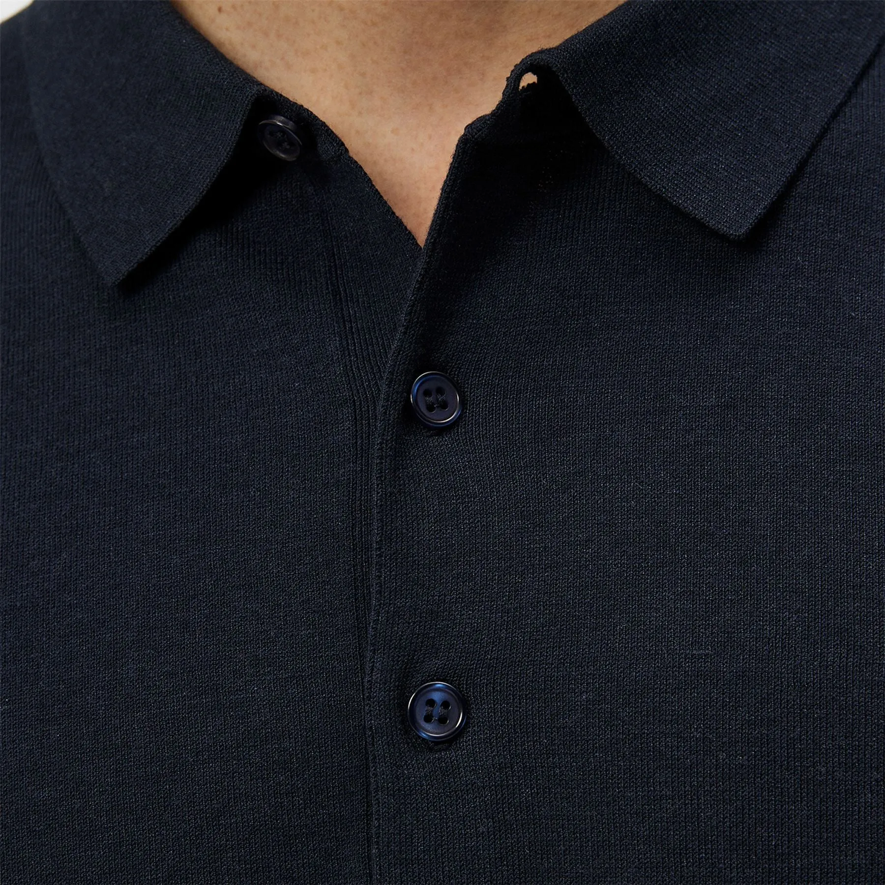 Ridge Rayon Silk Slim Fit Polo JL Navy - SS24
