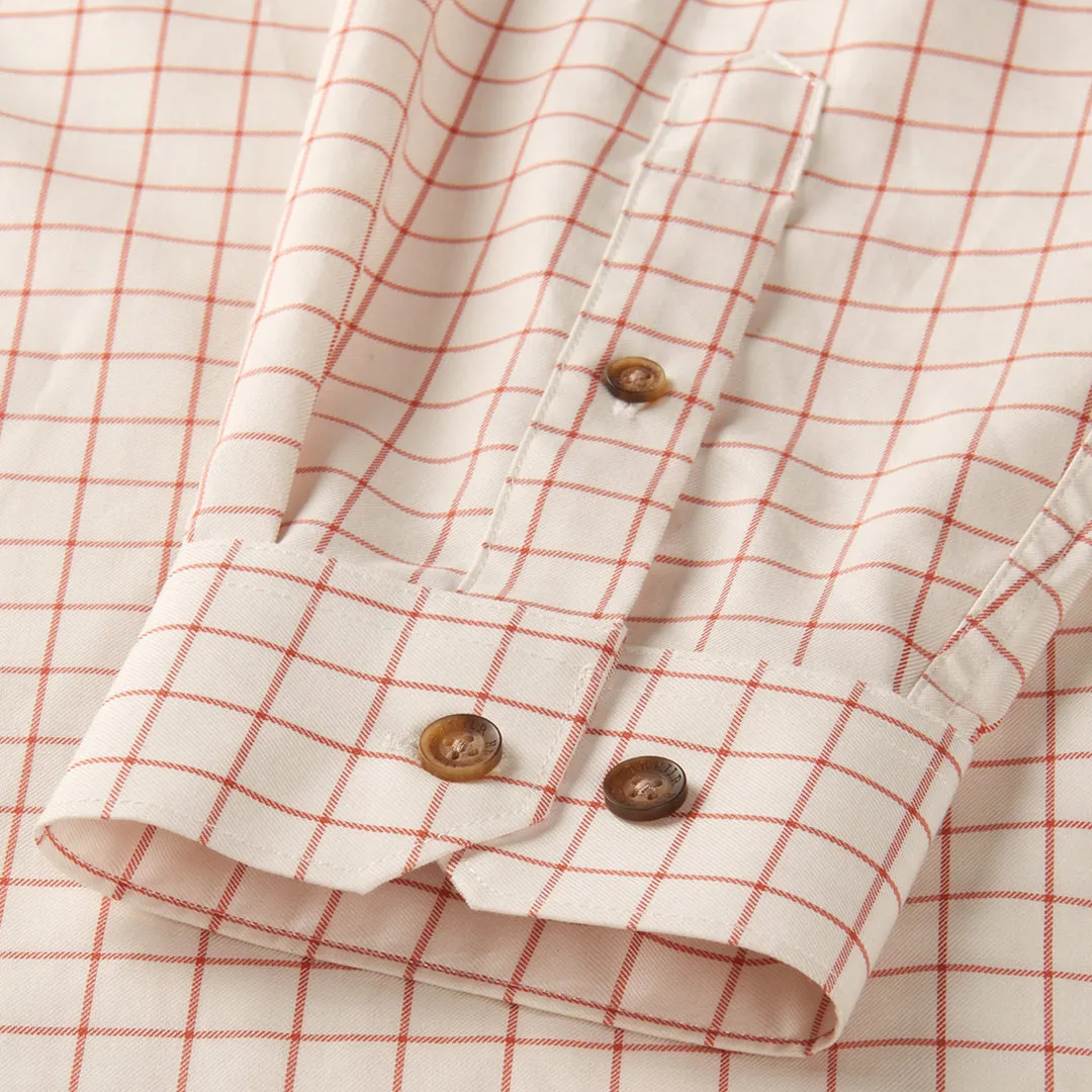 Stenstorp Shirt - Burnt Orange Check/Button under by Harkila