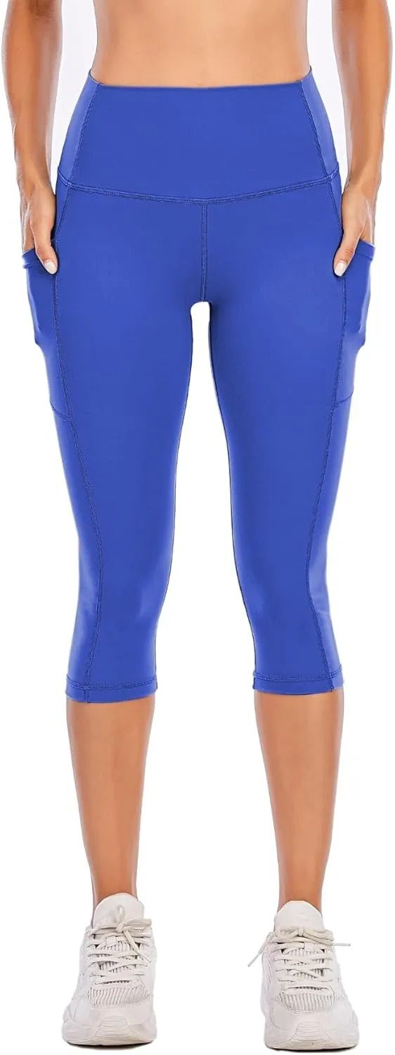 Steppe Naked Feeling High Waisted Yoga Pants Women's Workout Capris Leggings with Pockets