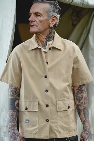 The Quartermaster - Safari Shirt in Ripstop Khaki
