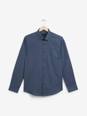 WES Formals Indigo Slim-Fit Shirt