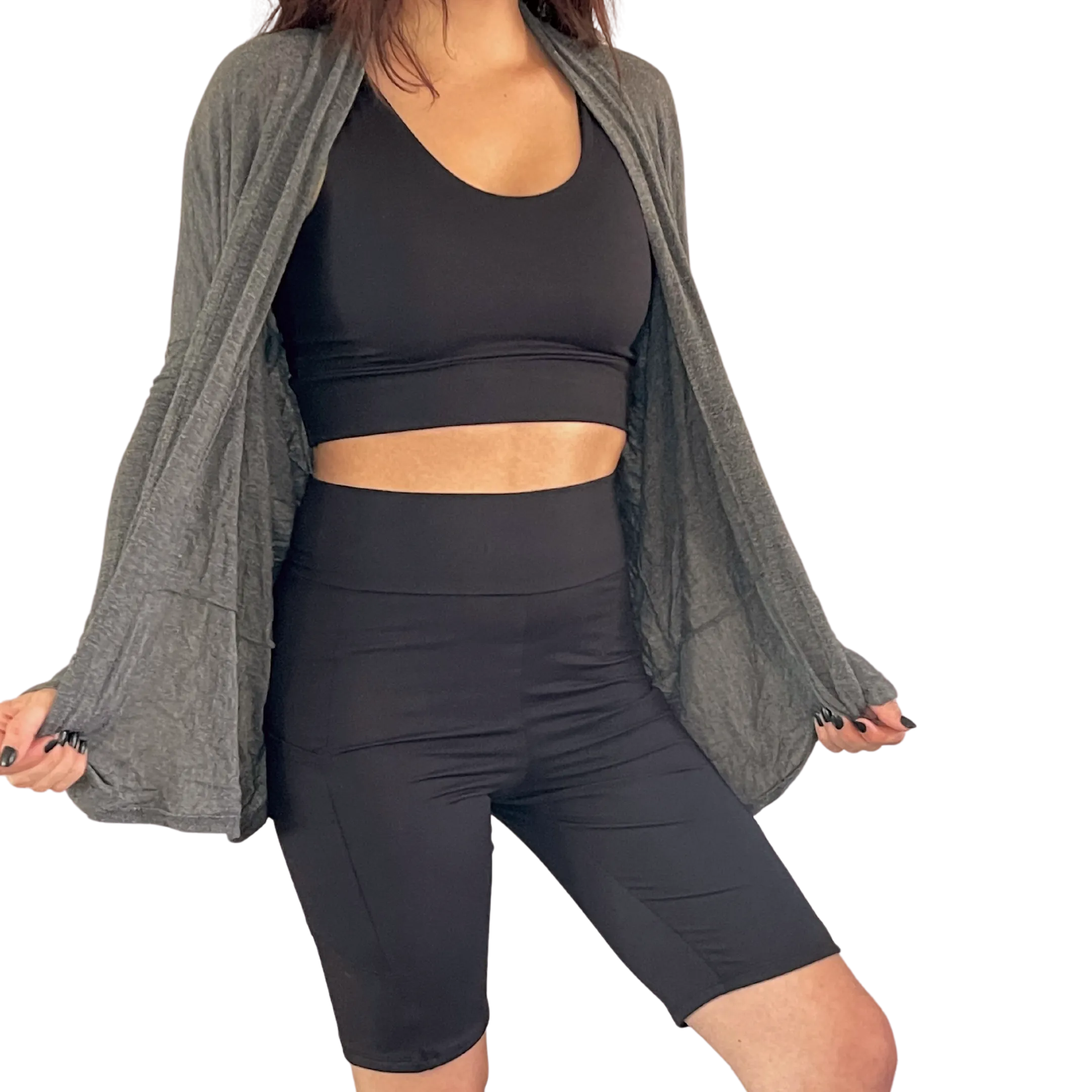 Women's Black Biker Shorts