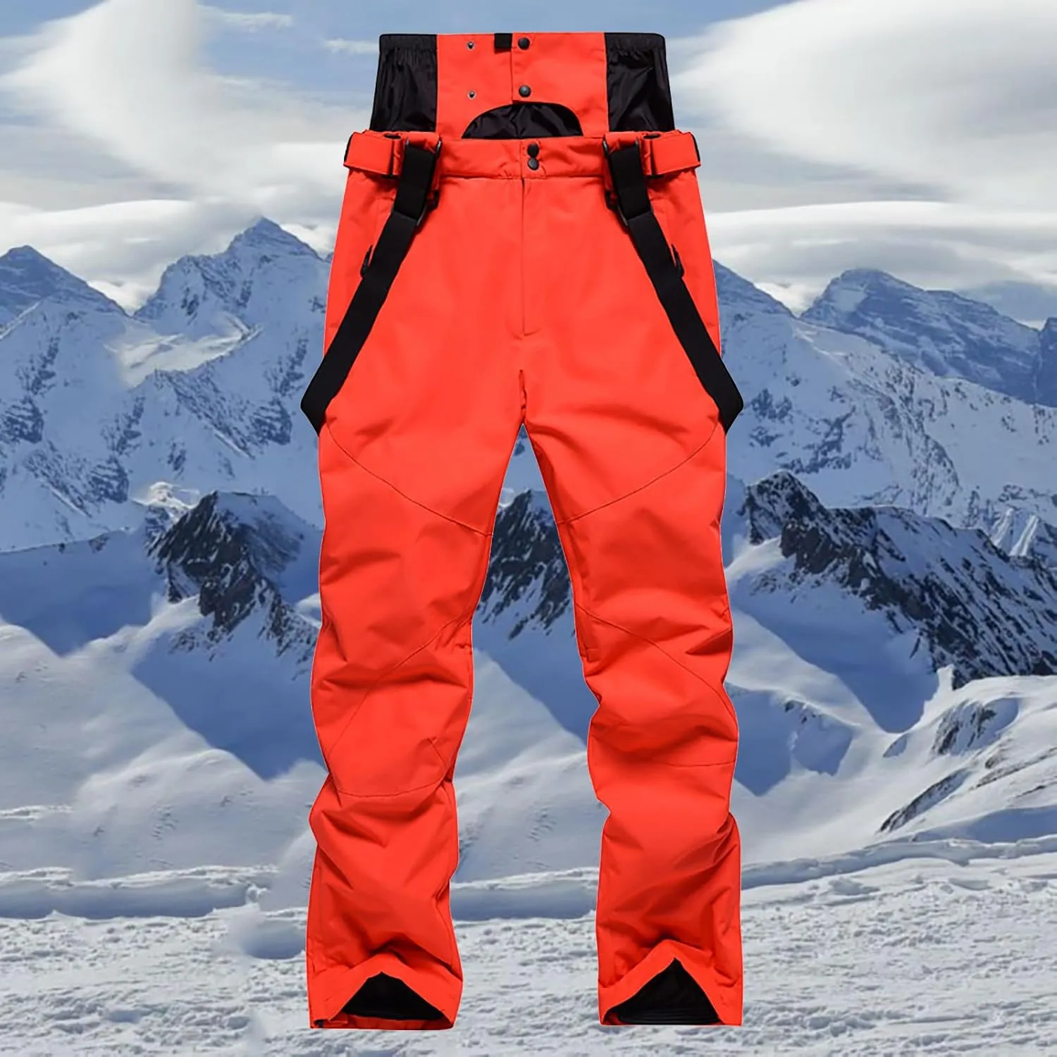 Women's Ski Pants Unisex Snow Ski Waterproof Softshell Snowboard Pants Outdoor Windproof Hiking Fleece Lined Trousers
