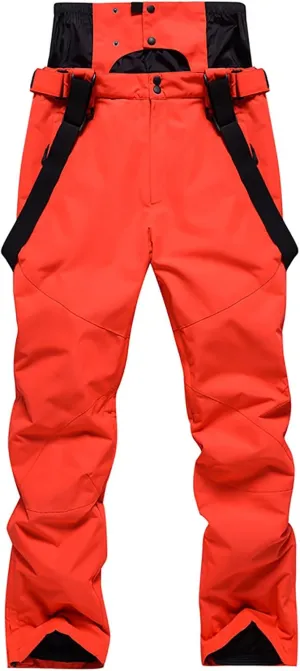 Women's Ski Pants Unisex Snow Ski Waterproof Softshell Snowboard Pants Outdoor Windproof Hiking Fleece Lined Trousers