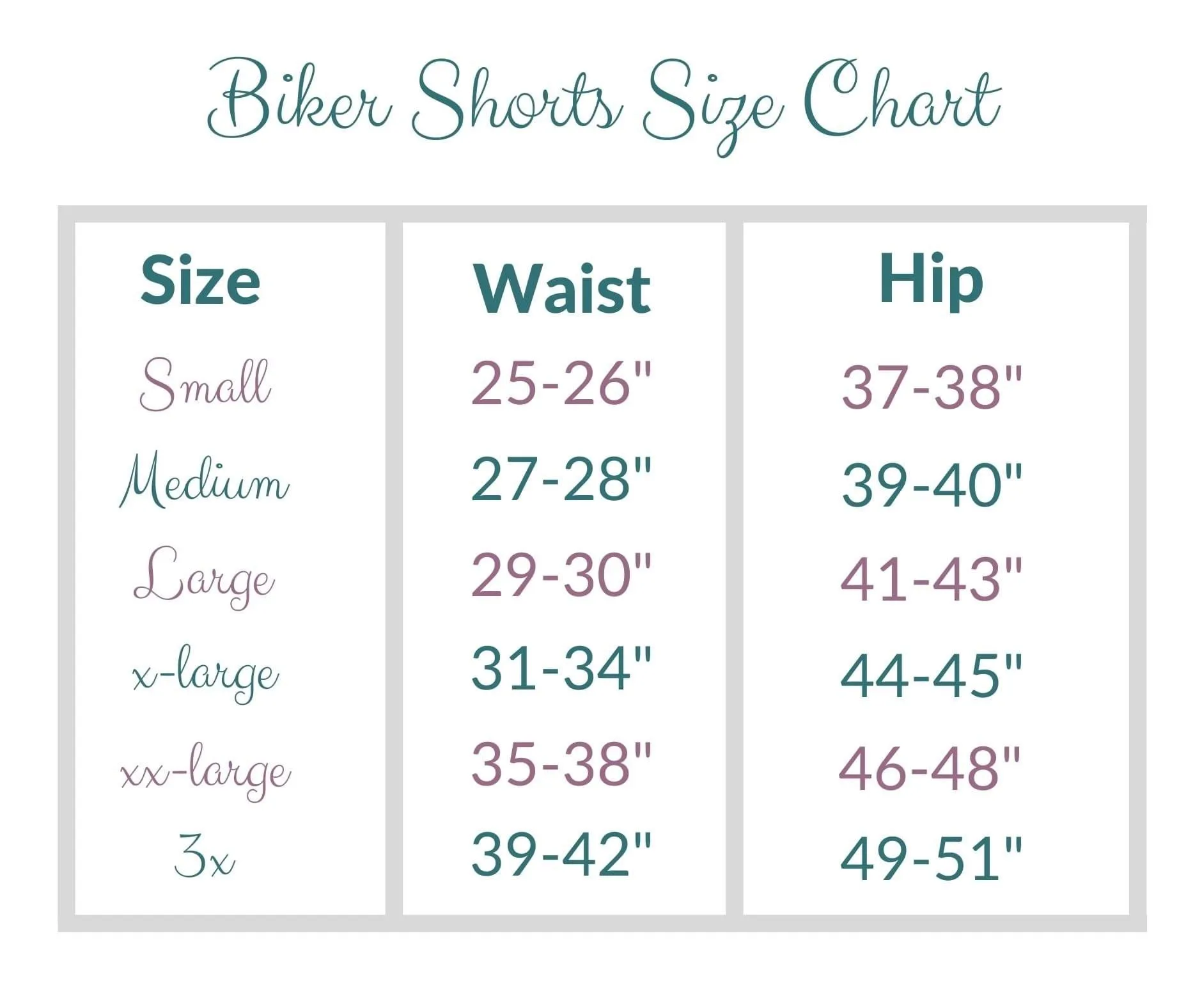 Women's Teal Biker Shorts
