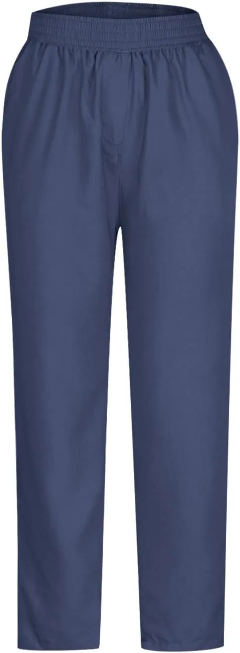 yardsong Womens Summer Casual Denim Pants Elastic High Waist Trendy Lightweight Jeans Loose Wide Leg Trousers with Pockets
