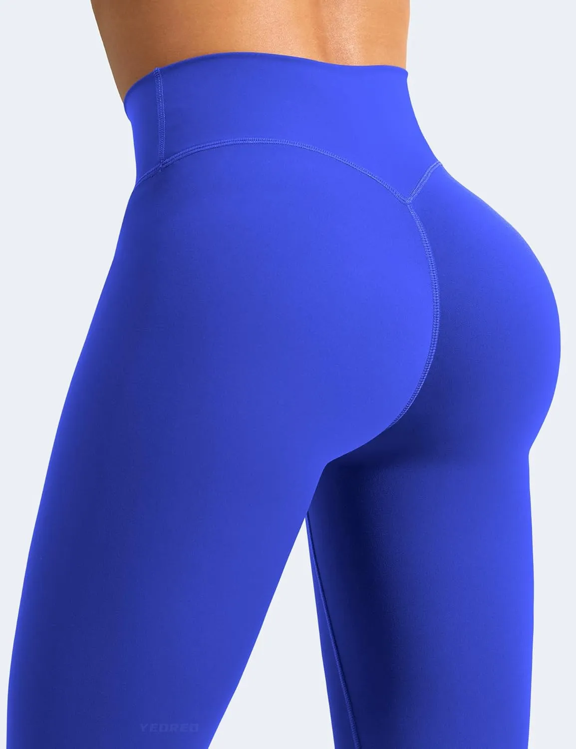 YEOREO Leggings for Women Hidden Scrunch High Waisted Yoga Pants V Cross Tummy Control Craze Compression Workout