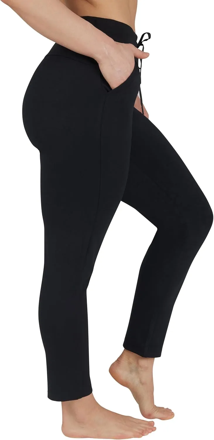 Yogalicious Womens High Waisted Yoga Pants Straight Leg Casual Pant