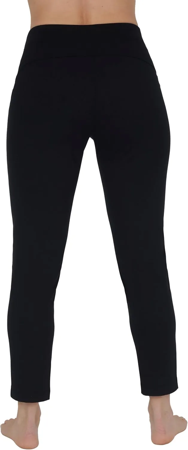 Yogalicious Womens High Waisted Yoga Pants Straight Leg Casual Pant